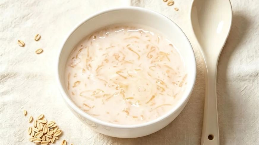 Soy coconut bird nest congee plant based beauty porridge