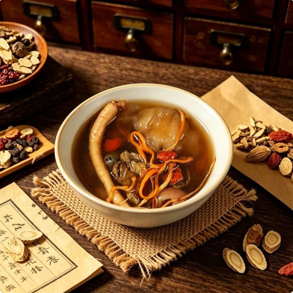 ZeaGrove Premium Quality Ginseng Cordyceps Black Chicken Soup — Ultimate Vitality Herbal Broth - Image 1