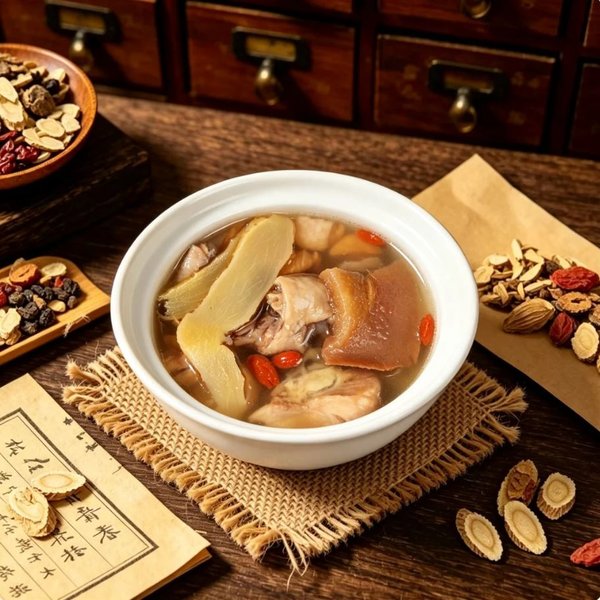 ZeaGrove Premium Quality Aged Tangerine Peel Pear Chicken Soup — Lung-Comfort Herbal Broth - Image 1