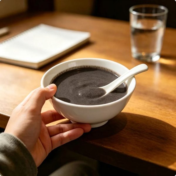 ZeaGrove Premium Quality Black Sesame & Coconut Rice Dessert Bowl — Rich Nutty Porridge for Hair and Skin Health - Image 4