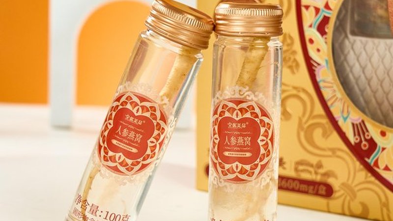 Ginseng bird nest tonic vitality herbal supplement bottle