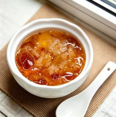 ZeaGrove Osmanthus Peach Gum Dessert — Fragrant Amber Glow with Plant Collagen in Every Spoon — Amber Peach Gum and Snow Fungus with Fragrant Osmanthus - Image 1