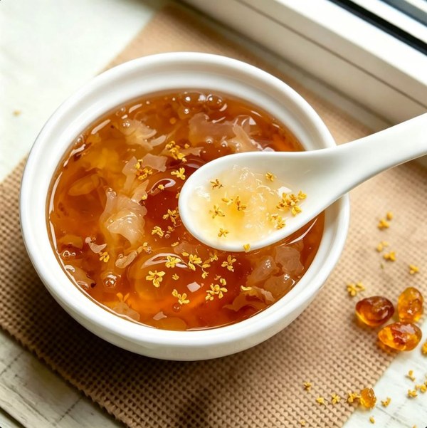 ZeaGrove Osmanthus Peach Gum Dessert — Fragrant Amber Glow with Plant Collagen in Every Spoon — Amber Peach Gum and Snow Fungus with Fragrant Osmanthus - Image 3