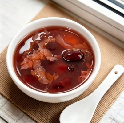 ZeaGrove Rose Peach Gum Dessert — Red Dates and Tremella Simmered into a Blush Rose Sweet Bowl — Blush Rose Sweet Bowl with Peach Gum, Red Dates and Snow Fungus - Image 1