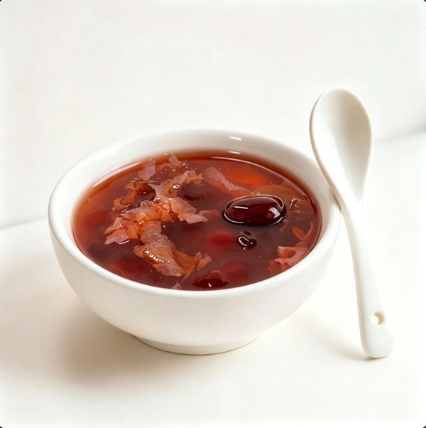 ZeaGrove Rose Peach Gum Dessert — Red Dates and Tremella Simmered into a Blush Rose Sweet Bowl — Blush Rose Sweet Bowl with Peach Gum, Red Dates and Snow Fungus - Image 4