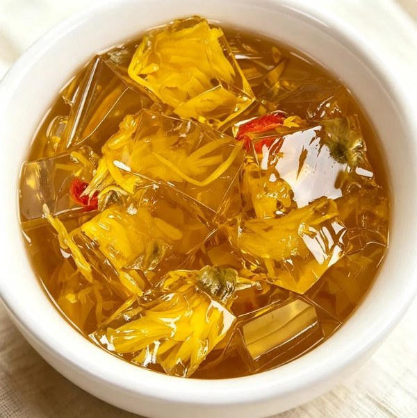 ZeaGrove Chrysanthemum Crystal Jelly — Goji Berry and Floral Jelly for Cool Eye-Ease Refreshment — Golden Floral Chrysanthemum Jelly with Goji Berries - Image 2